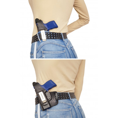 IWB 1-1Li Holster en cuir pour Zoraki 906 noir pour gauchers