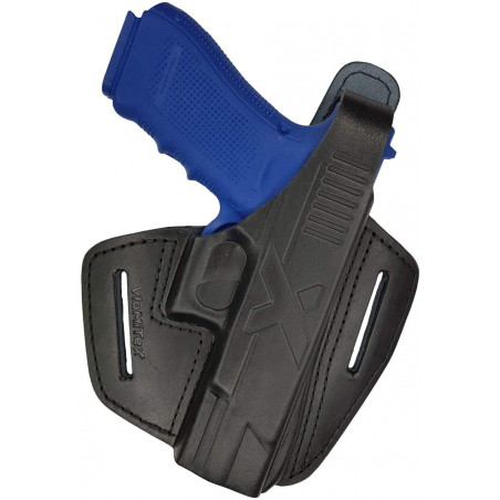 Funda de cuero para Glock 20 21 35 38 OWB - Diestro con botón de presión