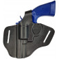R3 Leder Revolver Holster für COLT PYTHON 2,5 Zoll Lauf schwarz VlaMiTex