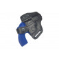 R2 Leder Revolver Holster für Smith & Wesson 34 Lauf 3 Zoll schwarz VlaMiTex