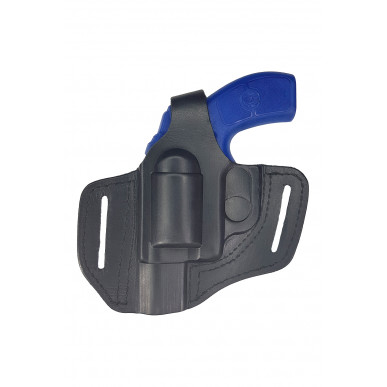 R1 レザー リボルバー ホルスター Ruger LCR 用 黒色 VlaMiTex