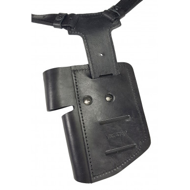 S5M20 Holster d'épaule en cuir pour Walther PDP canon 4 pouces avec poche pour chargeur et menottes