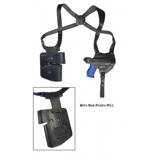 Läderhölster för Walther P99 Axelholster – med Magasin- & Handfängselficka