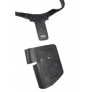 S5M20 Leder Schulterholster für Walther P99 mit Magazin- und Handschellentasche