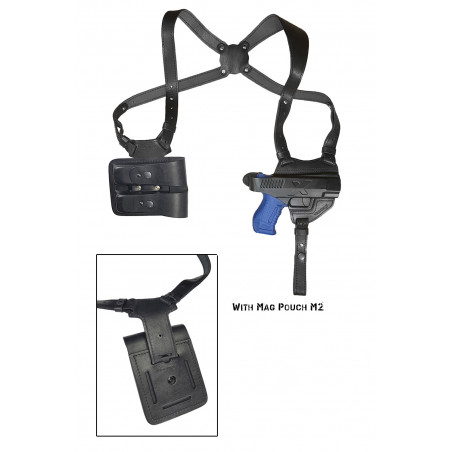 Leather Shoulder Holster for Walther P99 with Magazine Pouch – Concealed & Practical
