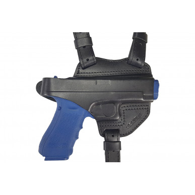 S1M2 Läder Axelholster för Glock 17 med Dubbel Magasinficka