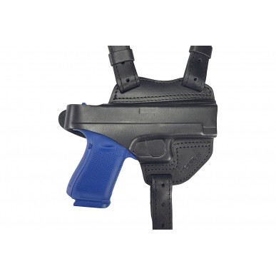 S1M2 Läder Axelholster för Glock 17 med Dubbel Magasinficka