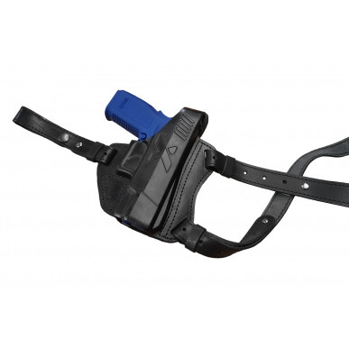 S17 Holster d'épaule en cuir pour Springfield XD Noir VlaMiTex