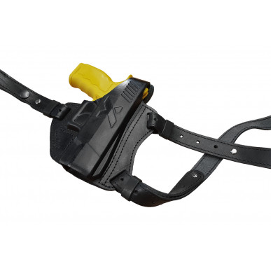 S17 レザーショルダーホルスター Sphinx SDP Compactト 用 左利き 用 ブラック VlaMiTex