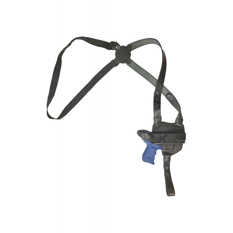 S6 Leather Shoulder Holster for Walther P22Q Black VlaMiTex
