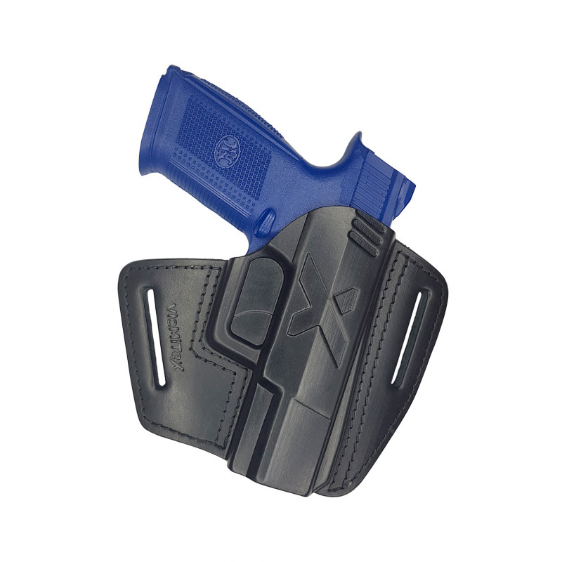 U5 Funda de cuero de extracción rápida para FN FNS-40 negra VlaMiTex U5 Funda de cuero de extracción rápida para FN FNS-40 negra VlaMiTex