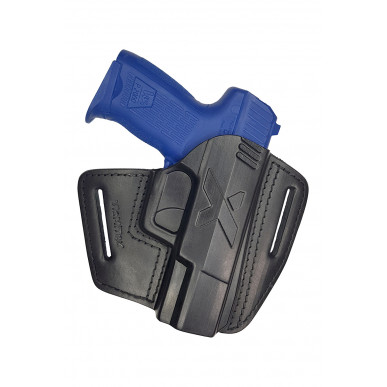 U5 Leather Quick Draw Holster for HK P2000 Black VlaMiTex