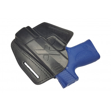 U5 Leder Schnellziehholster für Smith & Wesson M&P 9 compact Schwarz VlaMiTex