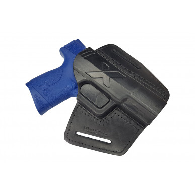 U5 Leder Schnellziehholster für Smith & Wesson M&P 9 compact Schwarz VlaMiTex