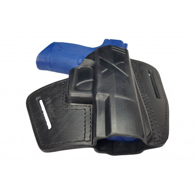 U5 Leder Schnellziehholster für Smith & Wesson M&P 9 compact Schwarz VlaMiTex