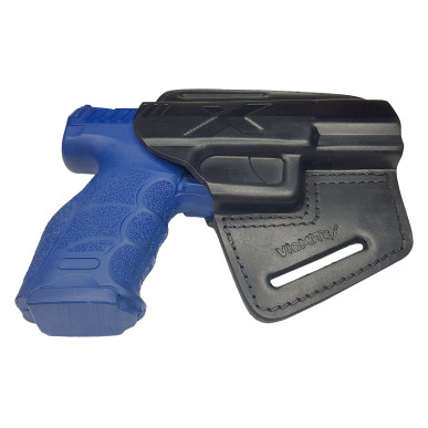 U5 Coldre de Saque Rápido de Couro para Heckler e Koch SFP9 HK VP9 preto VlaMiTex