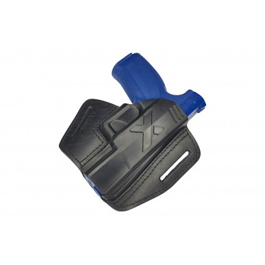 Funda de cuero de extracción rápida U5 para Caracal EF negra VlaMiTex