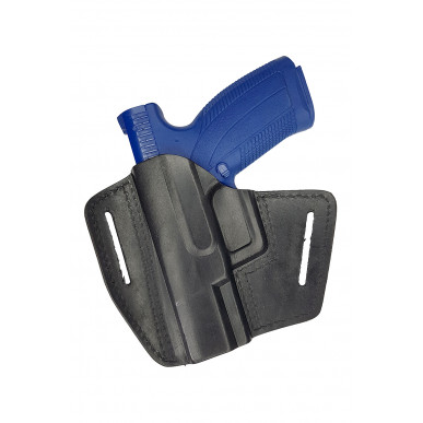 Funda de cuero de extracción rápida U5 para Caracal EF negra VlaMiTex