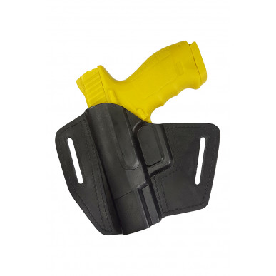 U5 Funda de cuero de extracción rápida para ICS Sarsilmaz SAR 9 negra VlaMiTex