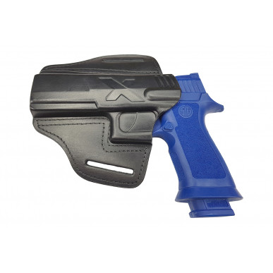 U25Li Bőr Gyorskioldó Tok Sig Sauer P226 X-Five Balkezes fekete VlaMiTex