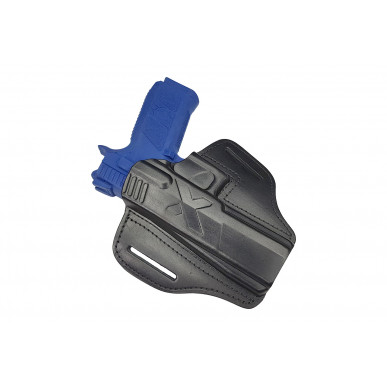 U25Li Leather Quick Draw Holster for CZ P-09 Left-Handed Black VlaMiTex