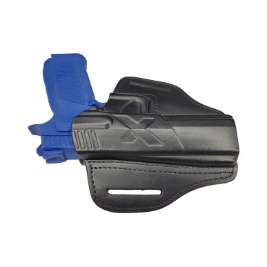 U25Li Leder Schnellziehholster für CZ P-09 Linkshänder schwarz VlaMiTex