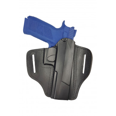 U25Li Leather Quick Draw Holster for CZ P-09 Left-Handed Black VlaMiTex