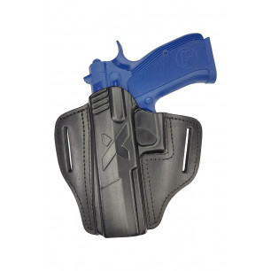 CZ 97B 왼손잡이용 빠른 드로우 홀스터 – OWB 가죽 홀스터