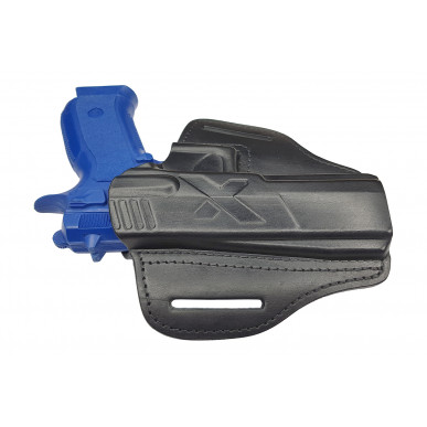 U25Li Holster en cuir à dégainement rapide pour CZ 75 Phantom gaucher noir VlaMiTex