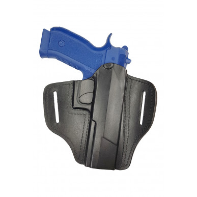 U25Li Holster en cuir à dégainement rapide pour CZ 75 Phantom gaucher noir VlaMiTex