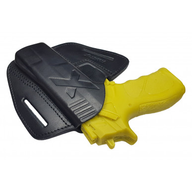 U22 Funda de Cuero para Taurus TH9, Funda de Desenfunde Rápido Negra VlaMiTex