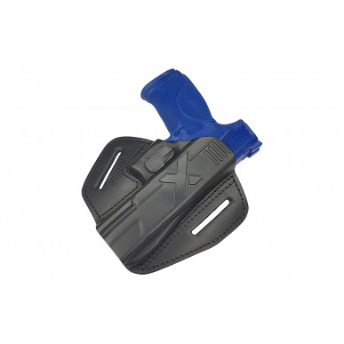 U9 Leather Holster for Smith & Wesson MP40 Quick Draw Holster Black VlaMiTex