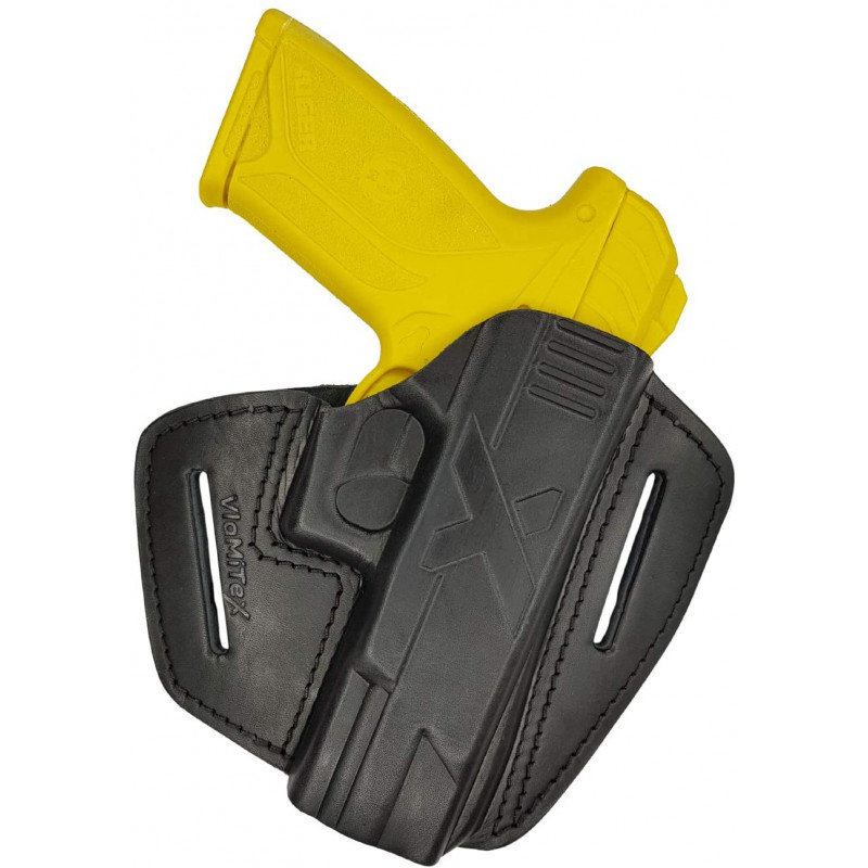 U9 kožené pouzdro pro Ruger Security 9 rychloupínací pouzdro černé VlaMiTex