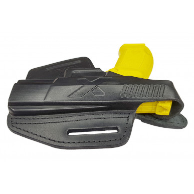 B5 Leder Holster für Canik TP9  lauf 4 Zoll schwarz VlaMiTex