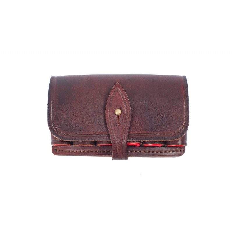 J1 Étui à cartouches en cuir véritable marron calibre 12 VlaMiTex J1 Étui à cartouches en cuir véritable marron calibre 12 VlaMiTex