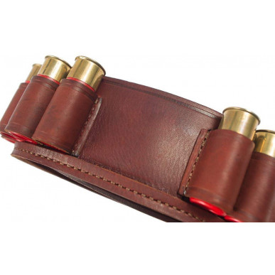 J45 Cintura Portacartucce Vera Pelle Marrone 20 cal