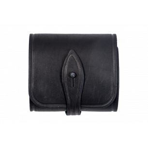 .308 Win Cartridge Holder Black – Genuine Leather Belt Holder for 5 Cartridges