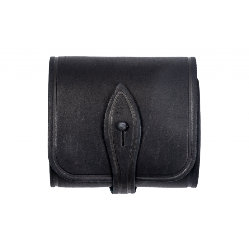 J30 Holster à cartouches en cuir véritable .308 Win cal noir VlaMiTex