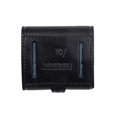 J30 Porta-Munições Couro Legítimo .308 Win cal preto VlaMiTex
