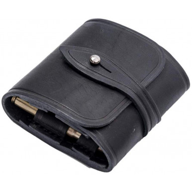 J30 Custodia per cartucce in vera pelle .308 Win cal nero VlaMiTex