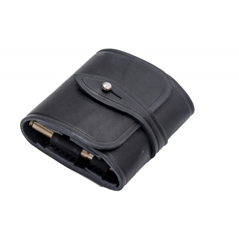 J29 Estuche para Cartuchos de Cuero Auténtico .223 REM color negro VlaMiTex