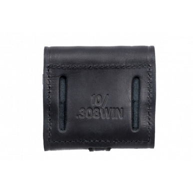 J29 Holster à cartouches en cuir véritable .223 REM cal noir VlaMiTex