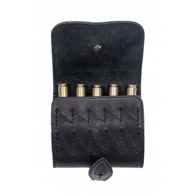 J29 Estuche para Cartuchos de Cuero Auténtico .223 REM color negro VlaMiTex