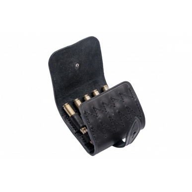 J29 נרתיק תחמושת עור אמיתי .223 REM קל שחור VlaMiTex