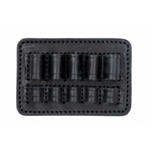 .308 Win弾薬ホルダー 黒 – 本革製ベルトホルダー 5発 用
