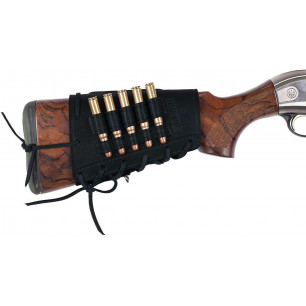 シャフト弾薬ケース .308 Win ブラック – 5発のライフル弾 用レザーケース