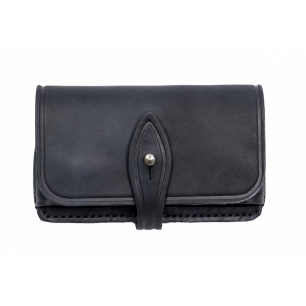 Étui à cartouches calibre 12 noir – Étui en cuir véritable avec 6 boucles