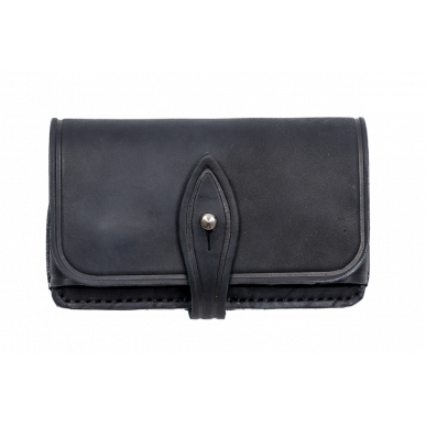 J26 Holster à cartouches en cuir véritable 12 cal Noir VlaMiTex