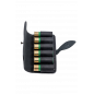 J26 Estuche para Cartuchos de Cuero Auténtico 12 Cal Negro VlaMiTex