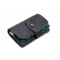 J26 Estuche para Cartuchos de Cuero Auténtico 12 Cal Negro VlaMiTex